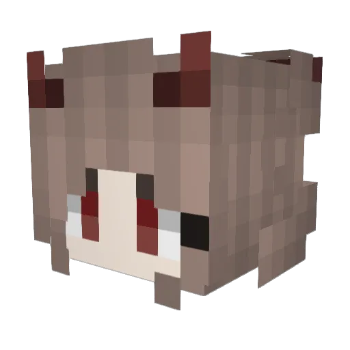 Dawn_1_2_ Minecraft avatar head, 3D render