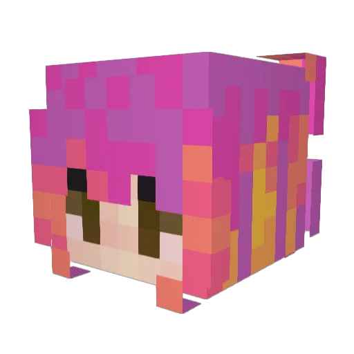 Dawn_n_ Minecraft avatar head, 3D render