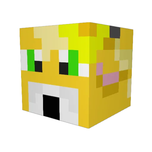 Dawn_n_Night Minecraft avatar head, 3D render