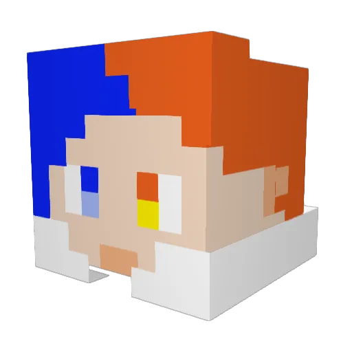 Dawn_tm Minecraft avatar head, 3D render