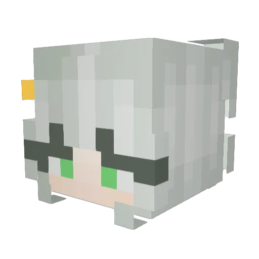 Dawn_xin Minecraft avatar head, 3D render