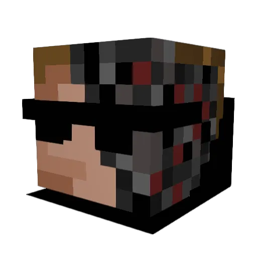Dawndar Minecraft avatar head, 3D render