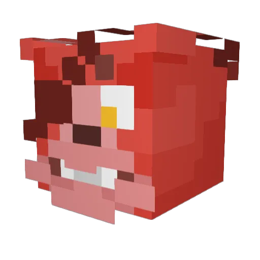 Dawnesaurus Minecraft avatar head, 3D render