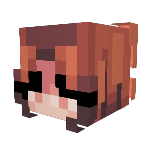 Dawnface Minecraft avatar head, 3D render