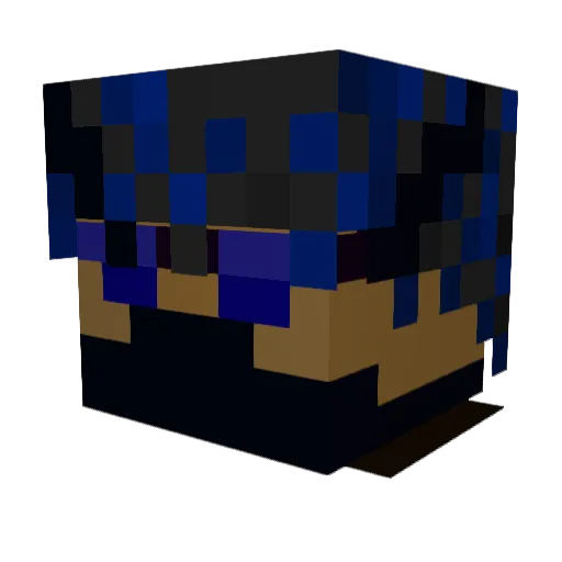 Dawnlet Minecraft avatar head, 3D render