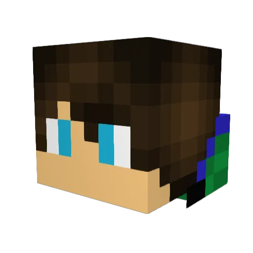 Dawnmaster63 Minecraft avatar head, 3D render