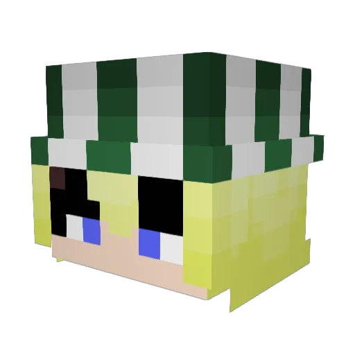 Dawns65 Minecraft avatar head, 3D render