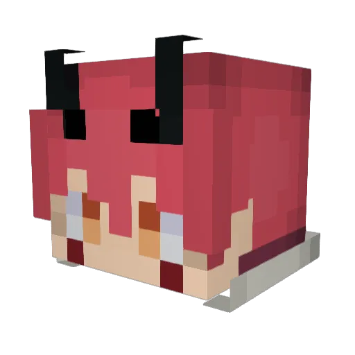 Dawnsin Minecraft avatar head, 3D render