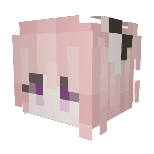 Dawnski Minecraft avatar head, 3D render