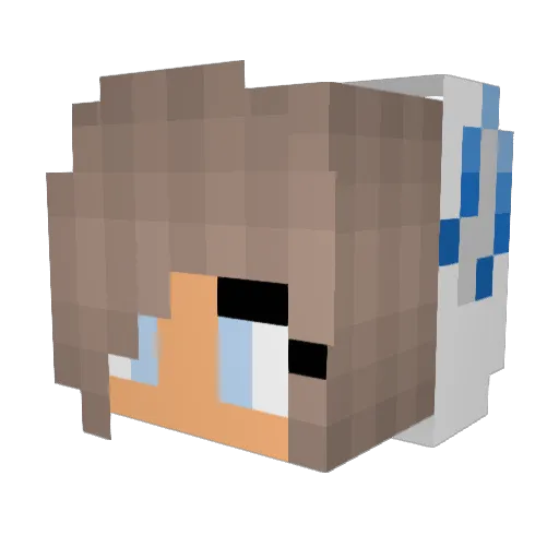 Dawnwise Minecraft avatar head, 3D render