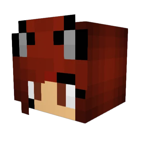 Dawsha Minecraft avatar head, 3D render