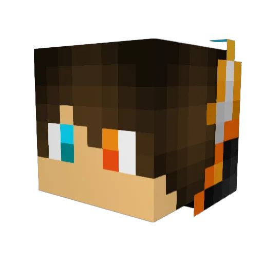 DawsonBlaze Minecraft avatar head, 3D render