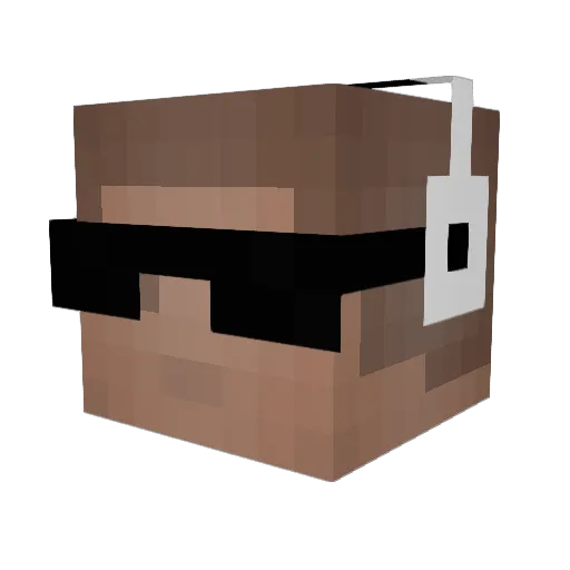 DawsonD1 Minecraft avatar head, 3D render