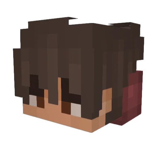 DawsonsWrld Minecraft avatar head, 3D render