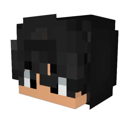 Dawus Minecraft avatar head, 3D render