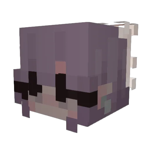 Dawwi_ Minecraft avatar head, 3D render