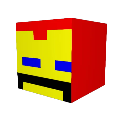 Dax1313 Minecraft avatar head, 3D render