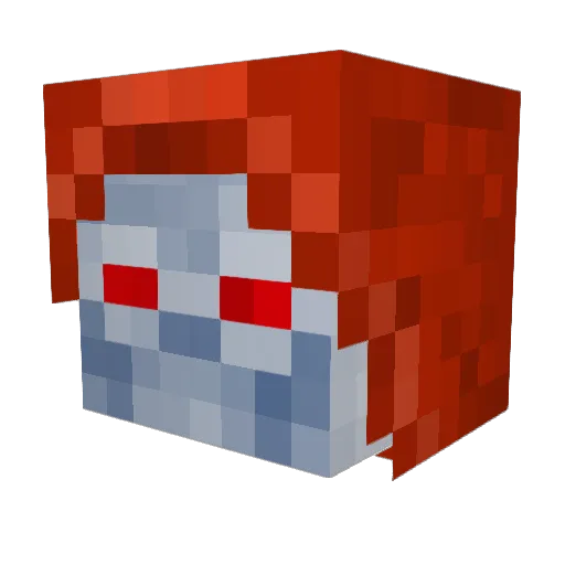 DaxAbsolut Minecraft avatar head, 3D render