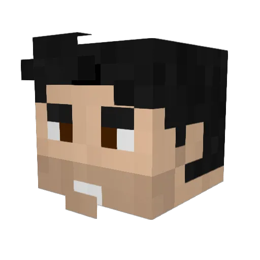 Daxes Minecraft avatar head, 3D render