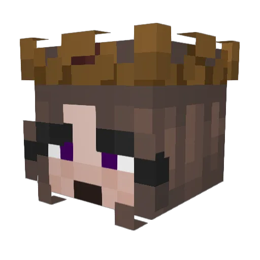 Daxii_ Minecraft avatar head, 3D render
