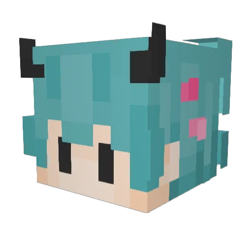 Daxli Minecraft avatar head, 3D render