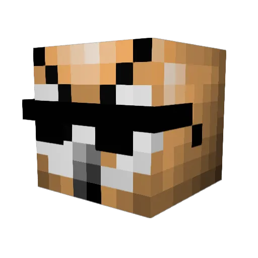 Daxlon86 Minecraft avatar head, 3D render