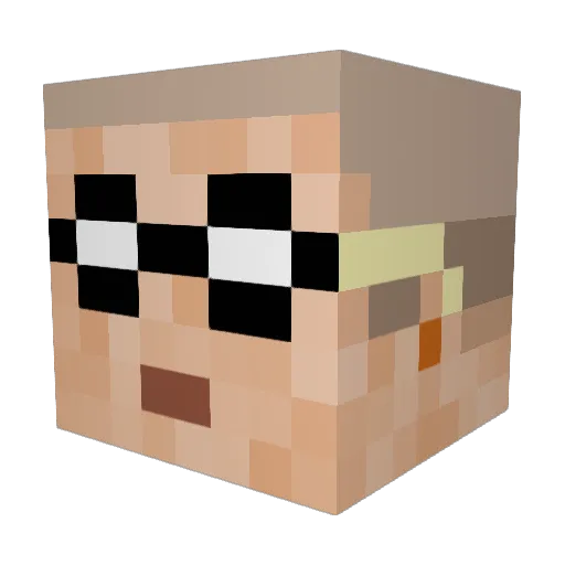 Daxman2004 Minecraft avatar head, 3D render