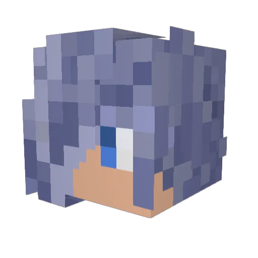 Daxmana Minecraft avatar head, 3D render