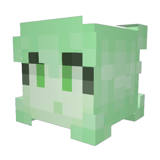 Daxolotl Minecraft avatar head, 3D render