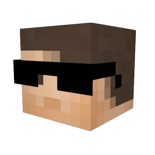 DaxterEco Minecraft avatar head, 3D render