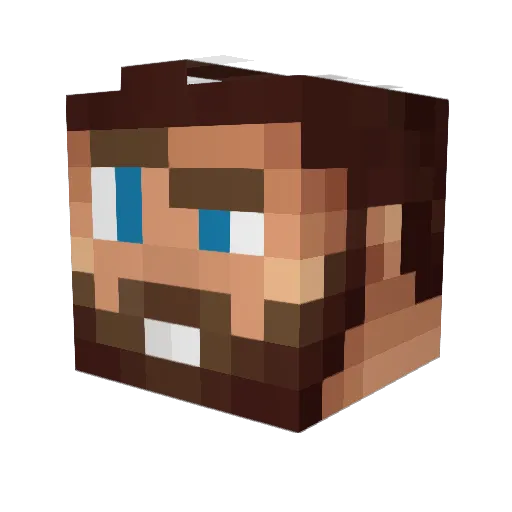 DaxterHp Minecraft avatar head, 3D render