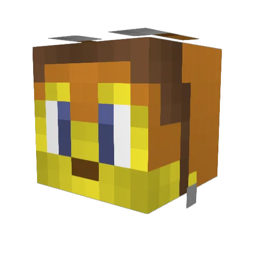 Daxter_shiv Minecraft avatar head, 3D render