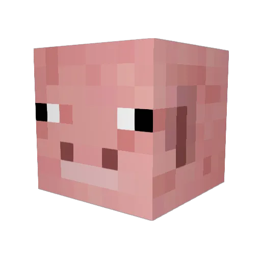 Daxtera Minecraft avatar head, 3D render
