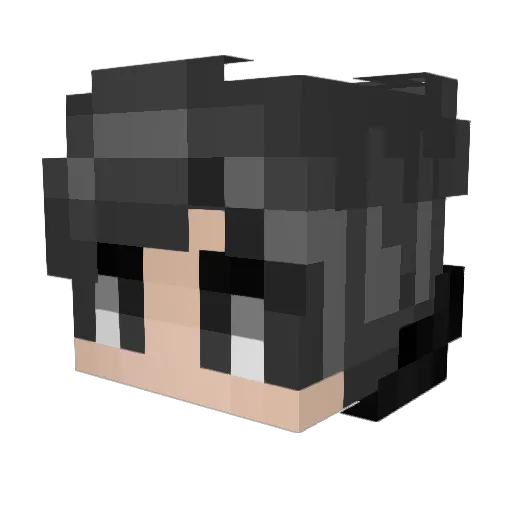 DaxxTv Minecraft avatar head, 3D render
