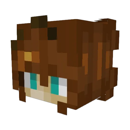 Daxxel Minecraft avatar head, 3D render