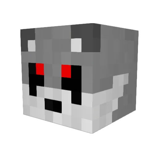DaxxseR Minecraft avatar head, 3D render