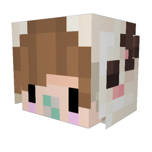 Day132000 Minecraft avatar head, 3D render