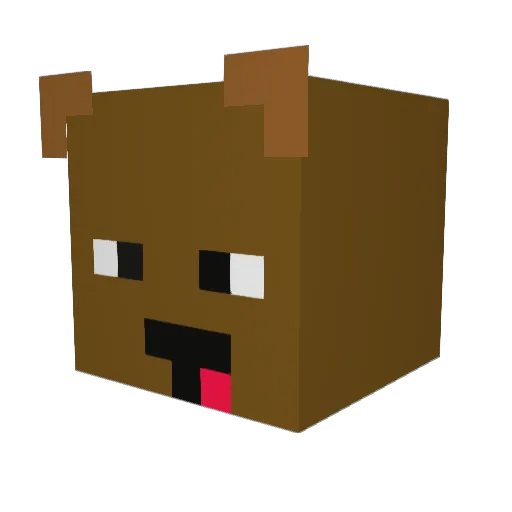 DayDayZ Minecraft avatar head, 3D render
