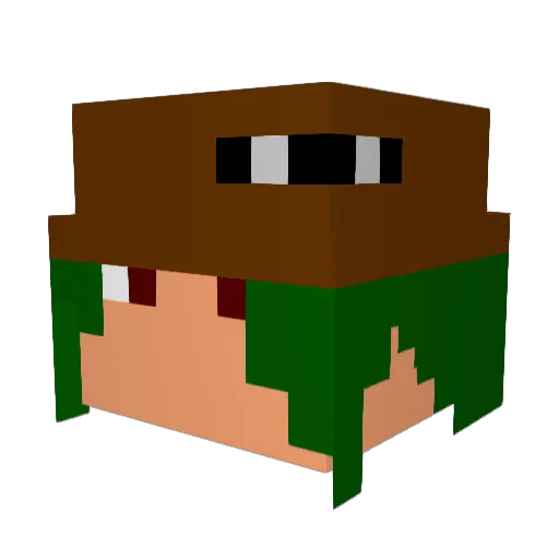 DayDream1112 Minecraft avatar head, 3D render
