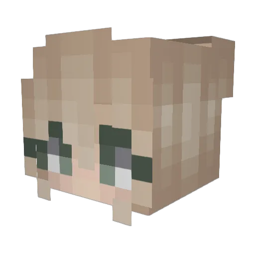 DayShy Minecraft avatar head, 3D render