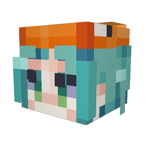 DayTea_ Minecraft avatar head, 3D render