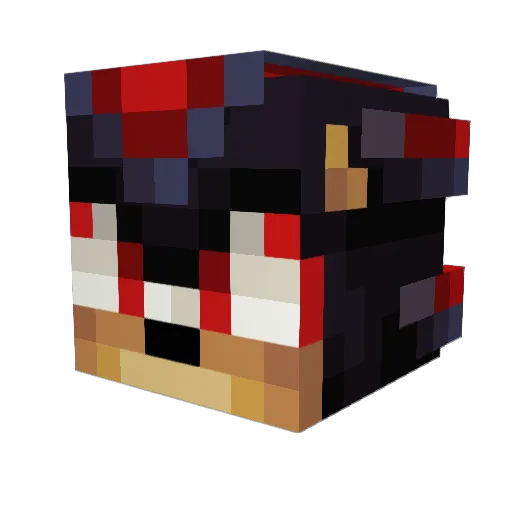 DayWeek Minecraft avatar head, 3D render