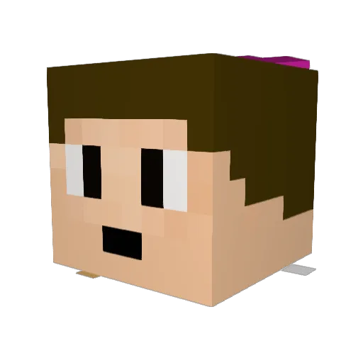 DayZ1 Minecraft avatar head, 3D render