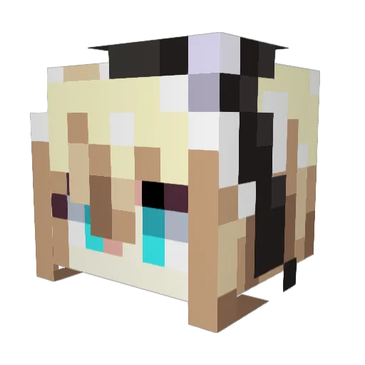 Day_bit Minecraft avatar head, 3D render