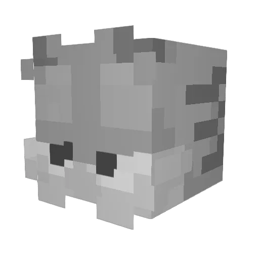 Day_happy Minecraft avatar head, 3D render
