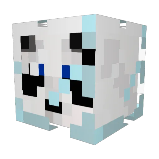Dayak7 Minecraft avatar head, 3D render