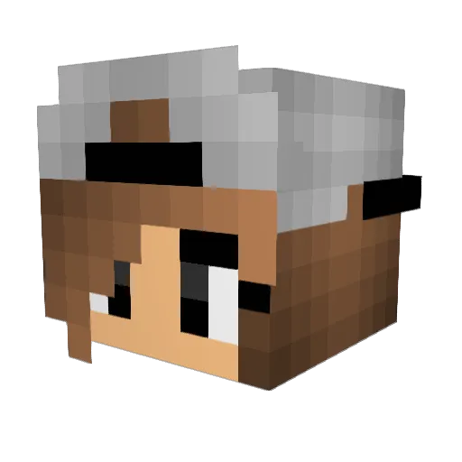 Dayal Minecraft avatar head, 3D render