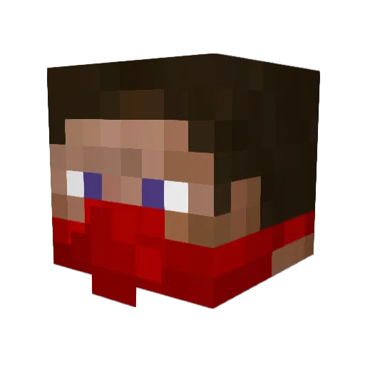 Daycraw Minecraft avatar head, 3D render