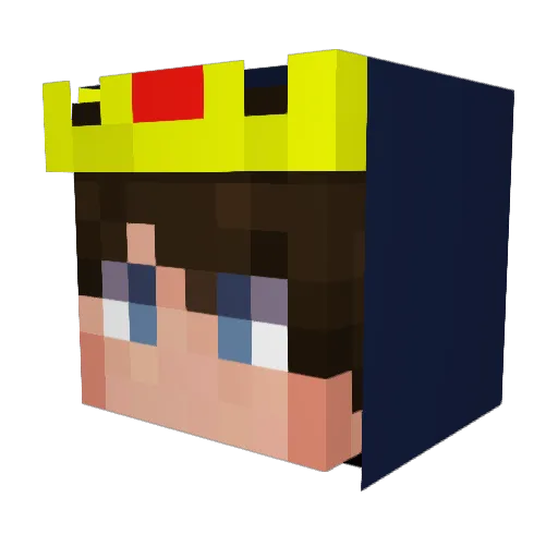 DaydreamBlue Minecraft avatar head, 3D render