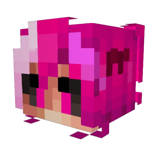 DaydreamingKat Minecraft avatar head, 3D render